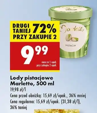 Biedronka Lody pistacja Marletto oferta