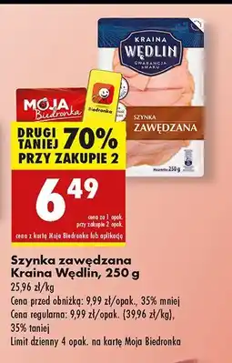 Biedronka Szynka zawędzana Kraina wędlin oferta