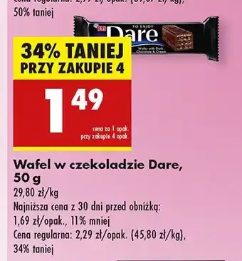 Biedronka Wafelek w ciemnej czekoladzie Eti dare oferta