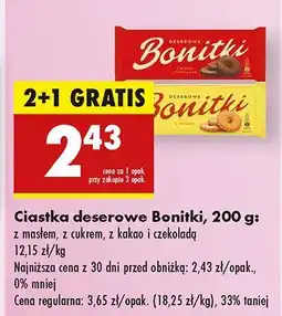 Biedronka Ciastka deserowe z kakao Bonitki oferta