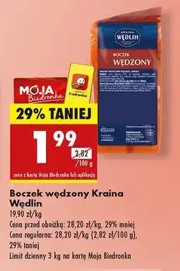 Biedronka Boczek wędzony Kraina wędlin oferta