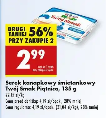 Biedronka Serek śmietankowy naturalny Piątnica twój smak oferta