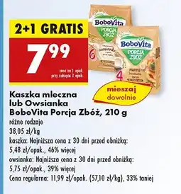 Biedronka Owsianka z ryżem banan-malina Bobovita porcja zbóż oferta