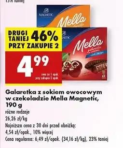 Biedronka Galaretka w czekoladzie wiśniowa Magnetic mella oferta