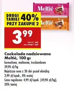 Biedronka Czekolada truskawkowa Meltie oferta