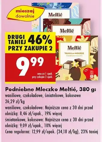 Biedronka Podniebne mleczko kokosowe Meltie oferta