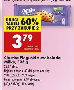 Biedronka Ciastka z kawałkami czekolady Pieguski oferta