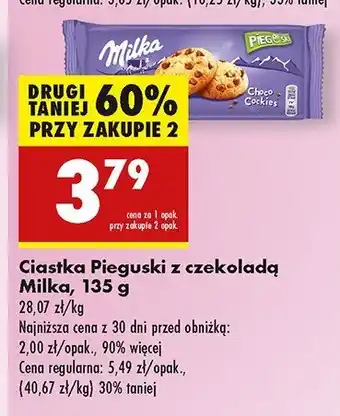 Biedronka Ciastka z kawałkami czekolady Pieguski oferta