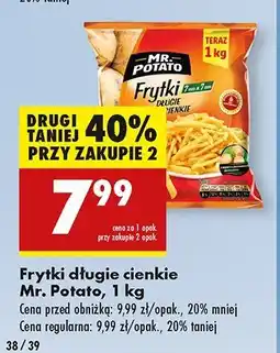 Biedronka Frytki długie cienkie Mr. potato oferta