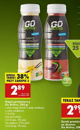 Biedronka Napój proteinowy czekoladowy Go active oferta