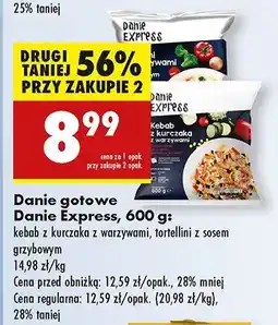 Biedronka Tortellini z warzywami i sosem grzybowym Danie express oferta