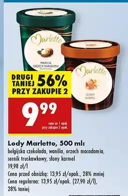 Biedronka Lody słony karmel Marletto oferta