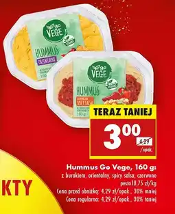 Biedronka Hummus z toppingiem czerwone pesto Govege oferta