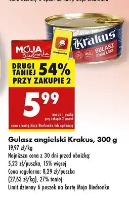 Biedronka Gulasz angielski Krakus animex oferta