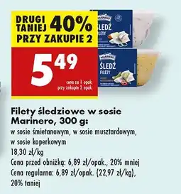 Biedronka Filety śledziowe w sosie koperkowym Marinero oferta