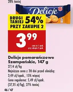 Biedronka Ciastka z galaretką pomarańczową Delicje szampańskie oferta