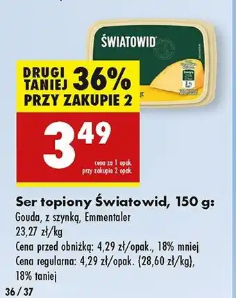 Biedronka Ser topiony z szynką Światowid oferta