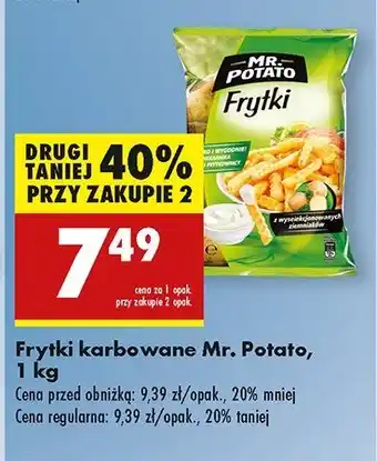 Biedronka Frytki karbowane Mr. potato oferta