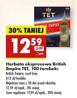 Biedronka Herbata Tet lord grey oferta