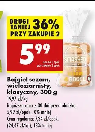 Biedronka Bajgle z sezamem Smashed oferta