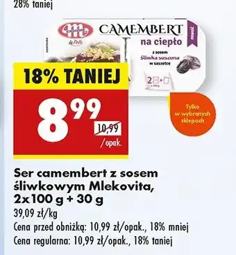 Biedronka Camembert na ciepło + sos suszona śliwka Mlekovita la polle oferta