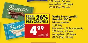 Biedronka Wafelki orzechowe Bonitki oferta