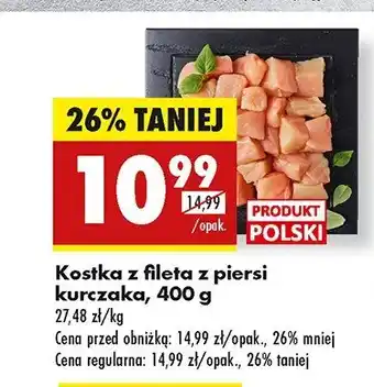 Biedronka Kostka z fileta z piersi kurczaka Kraina mięs oferta