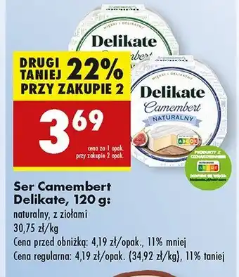 Biedronka Ser camembert z ziołami Delikate oferta