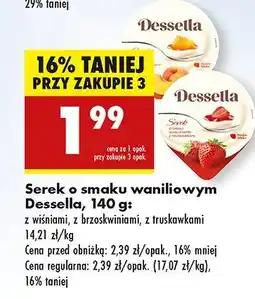 Biedronka Serek waniliowy z wiśniami Dessella oferta