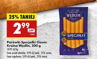 Biedronka Parówki specjałki Kraina wędlin oferta