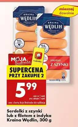 Biedronka Serdelki z filetem z indyka Kraina wędlin oferta