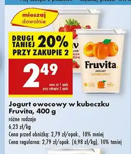 Biedronka Jogurt truskawka Fruvita oferta