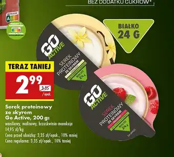 Biedronka Serek proteinowy ze skyrem brzoskwinia-marakuja Go active oferta