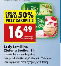 Biedronka Lody pistacjowe Zielona budka oferta