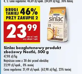 Biedronka Kaszka zbożowa bezglutenowa Nestle sinlac oferta