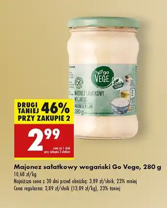 Biedronka Majonez sałatkowy wegański Govege oferta