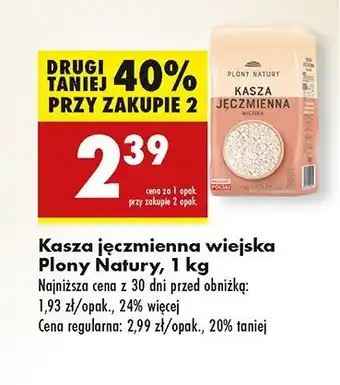 Biedronka Kasza jęczmienna wiejska Plony natury oferta