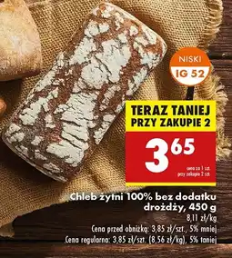 Biedronka Chleb żytni bez drożdży oferta