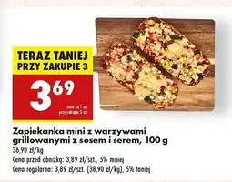 Biedronka Zapiekanka mini z warzywami grillowanymi z sosem i serem oferta