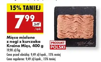 Biedronka Mięso mielone z nogi kurczaka Kraina mięs oferta