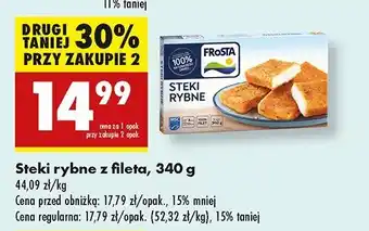 Biedronka Steki rybne z fileta Frosta oferta