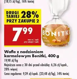 Biedronka Wafle z nadzieniem karmelowym Bonitki oferta