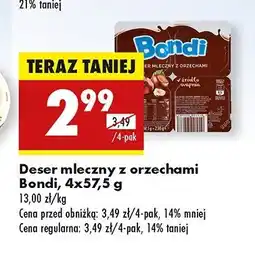 Biedronka Deser mleczny z orzechami Bondi oferta