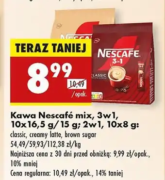 Biedronka Kawa Nescafe 3in1 brown sugar oferta