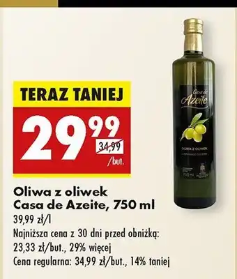 Biedronka Oliwa z oliwek Casa de azeite oferta