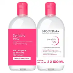 Drogeria Dr.Max Bioderma Sensibio H₂O Oryginalna woda micelarna oczyszczająca skórę 2 x 500 ml oferta