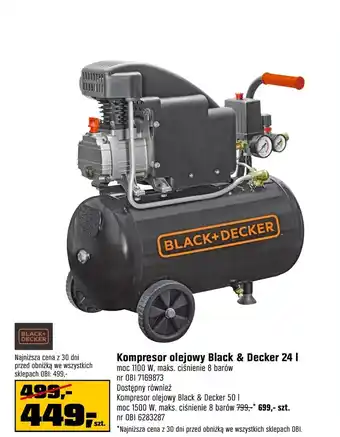 OBI Kompresor olejowy Black+Decker oferta