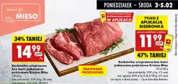 Biedronka Karkówka wieprzowa bez kości pakowana próżniowo Kraina Mięs oferta