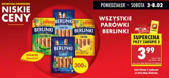 Biedronka PARÓWKI BERLINKI oferta