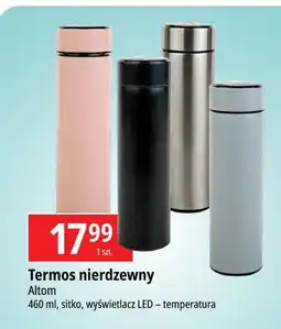 E.Leclerc Termos nierdzewny z sitkiem i wyświetlaczem led 460 ml Altom Design oferta